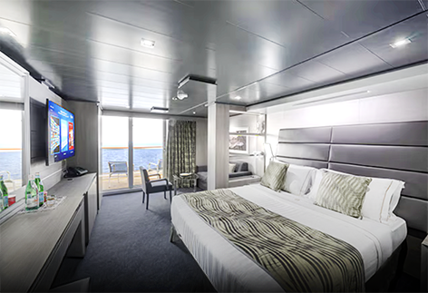 LR_MSC_SEASCAPE_MSC YACHT CLUB DELUXE SUITE Yacht Club Deluxe Suite - Cruise Cabin Room