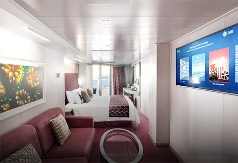 LR_MSC_SEASCAPE_PREMIUM SUITE AUREA WITH WHIRLPOOL Premium Suite Aurea with Whirlpool - Cruise Cabin Room